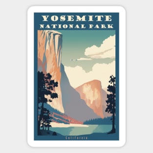 Yosemite National Park Vintage Travel Poster Sticker